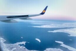 A plane over Iceland