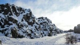 Snow at Thingvellir National Park