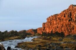 Sunset at Thingvellir National Park