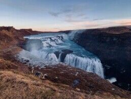 Gullfoss Waterfall in the winter