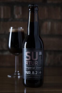 SURTUR Nr. 8.2 Beer by Björn Árnason for BORG Brewery