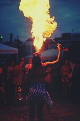 A firebreather in Iceland