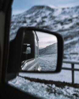 driving in winter in Iceland