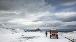 driving a 4x4 truck in Snaefellsnes