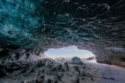 dark cavern in Iceland