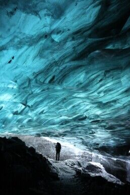 ice caving in january in Iceland