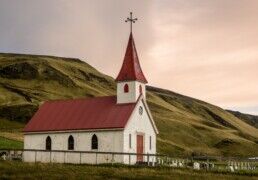 Iceland in june a church