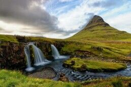 Kirkjufell in Iceland in summer