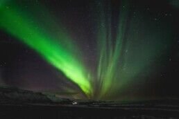 northern lights in Snaefellsnes