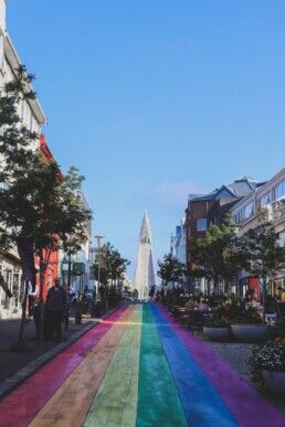 rainbow in reykjavik