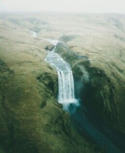 Skogafoss from above