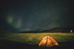 chasing northern lights in Iceland