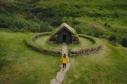 hiking in the wild in Iceland