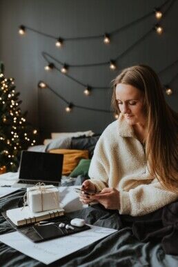 woman planning on a trip