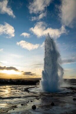 Geyser called Strokkur eurpting